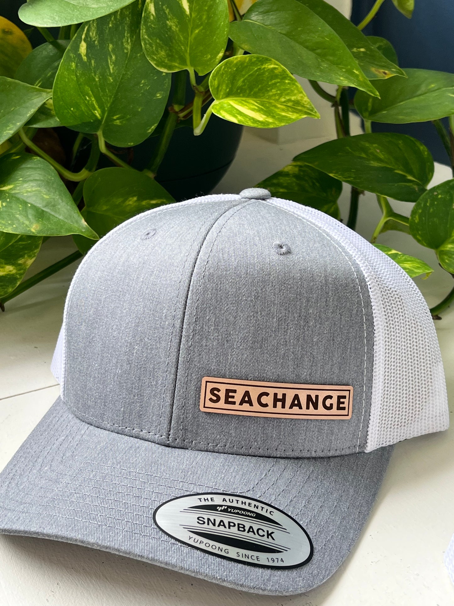 SeaChange Leather Patch Hat